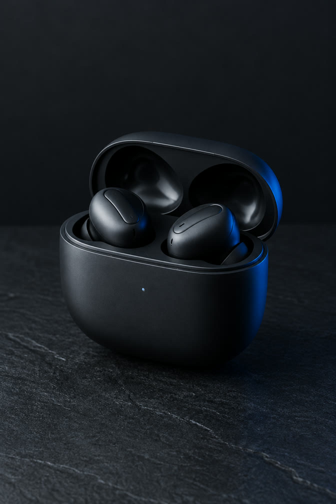 Original input photo: earbuds