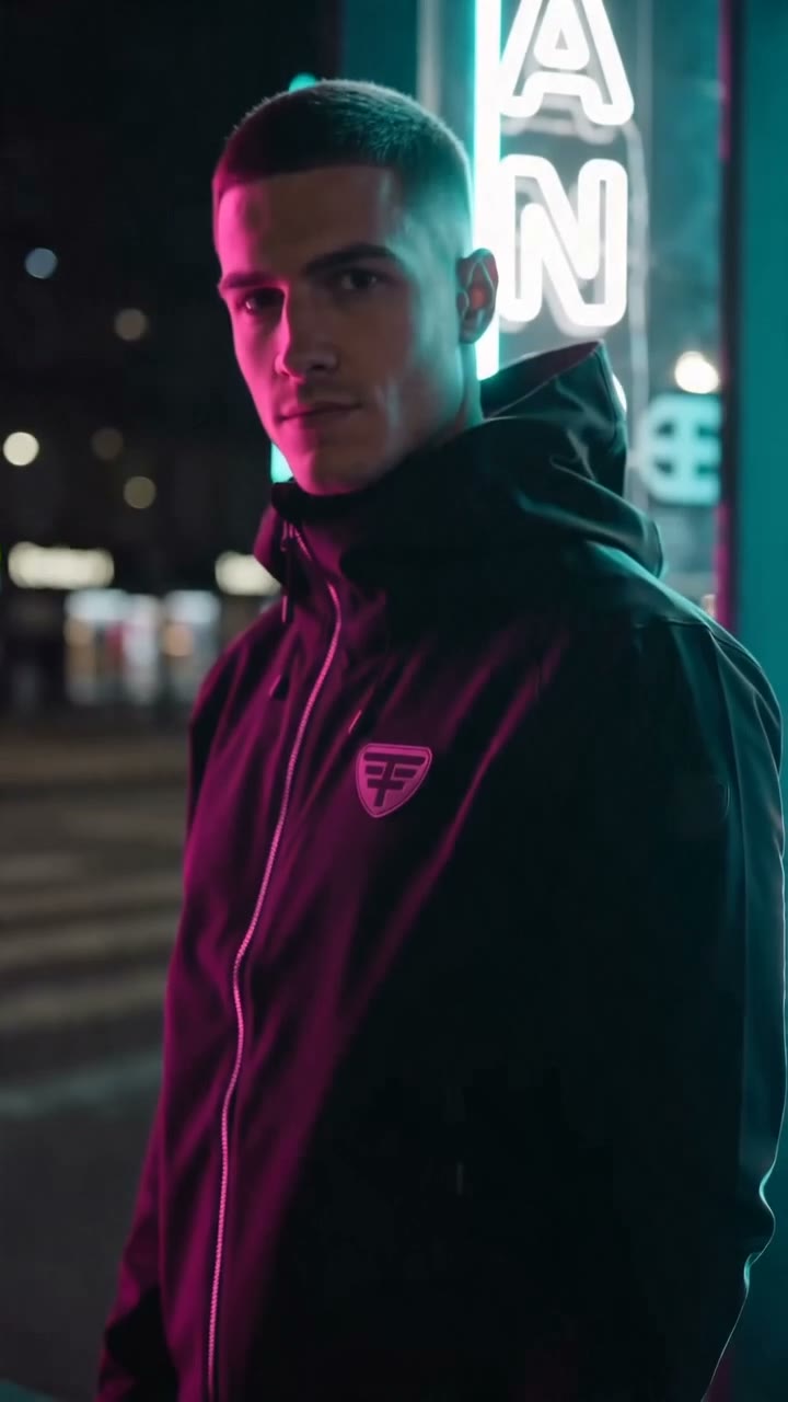 Neon streetwear vertical