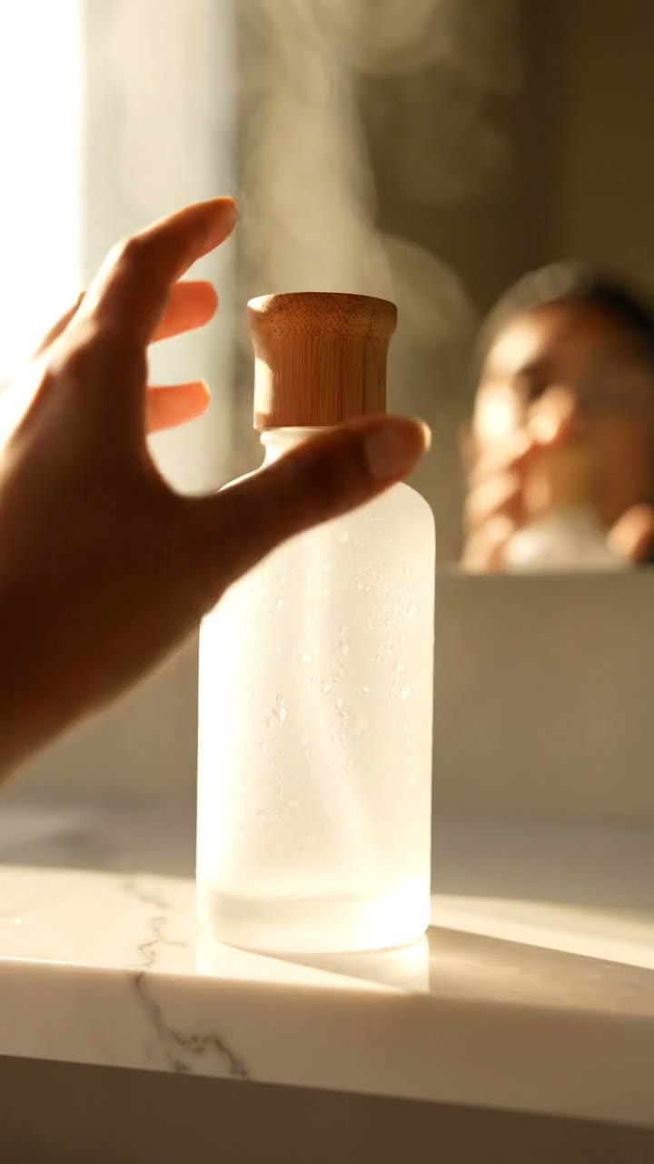 Skincare bottle UGC hook